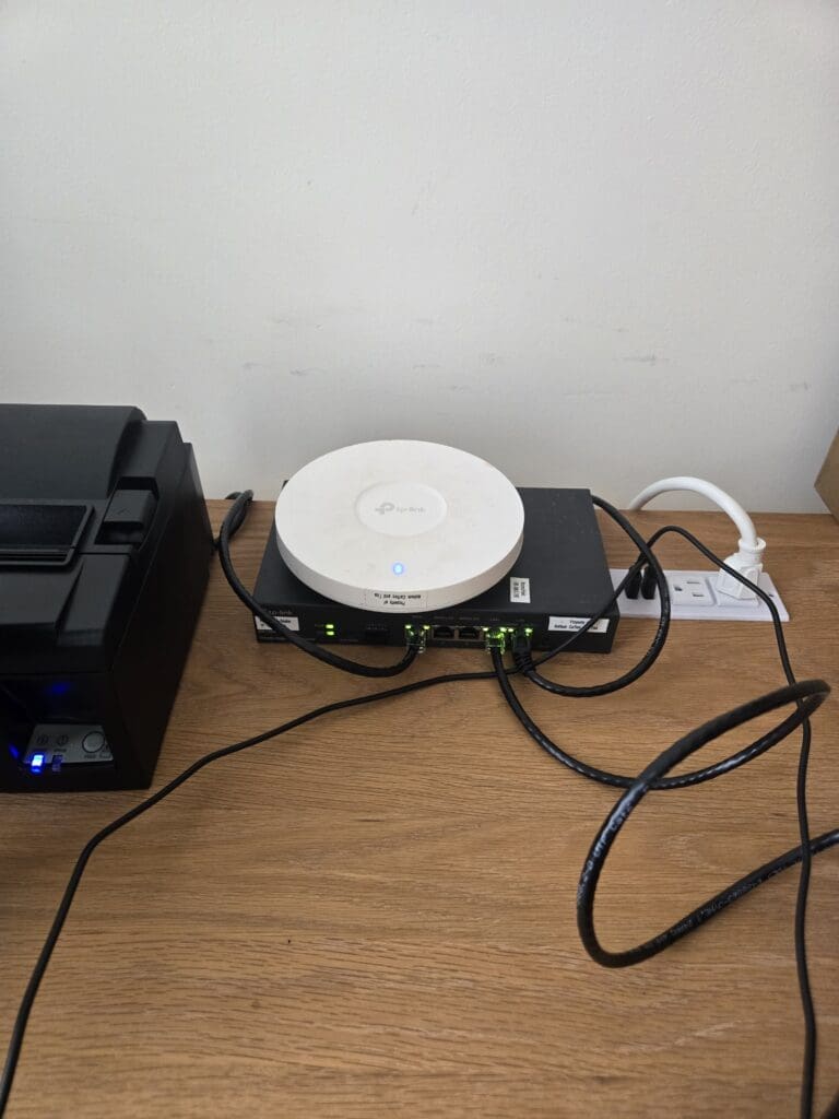 Completed office WiFi network setup