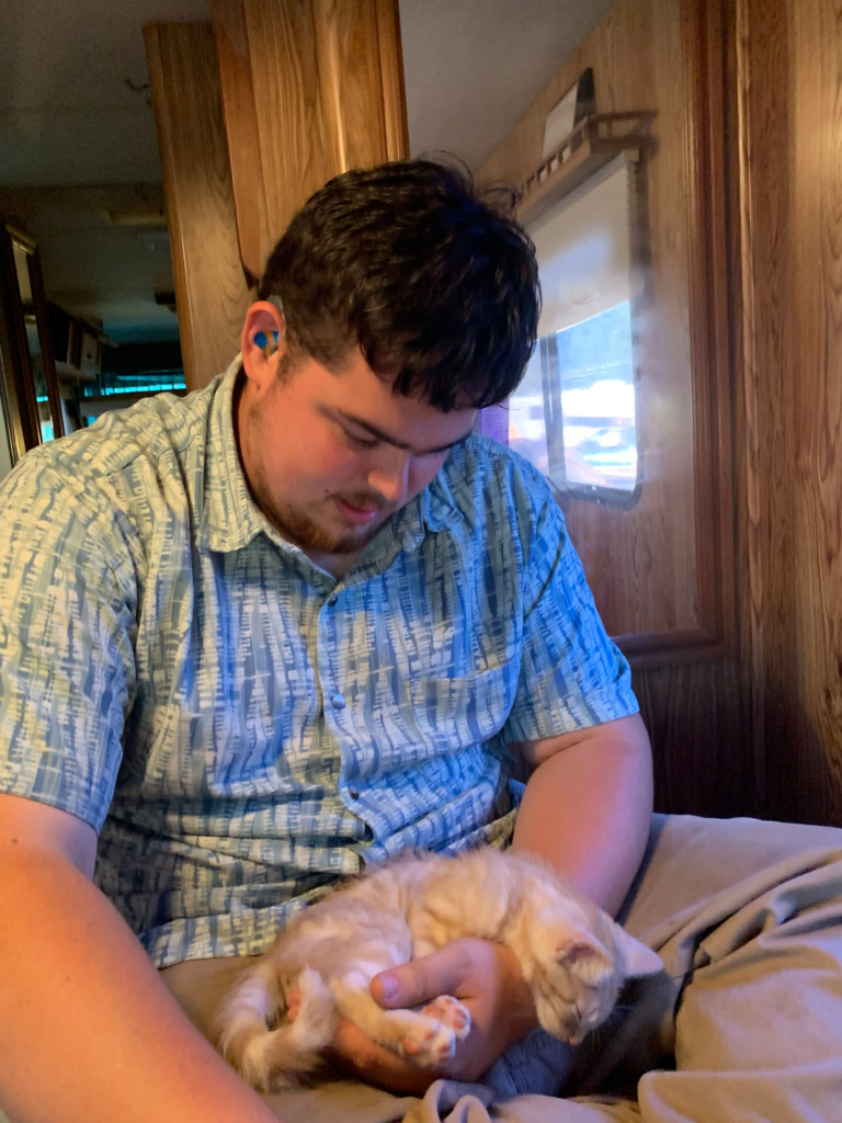 Jasper safe, loved, and settled back into his home