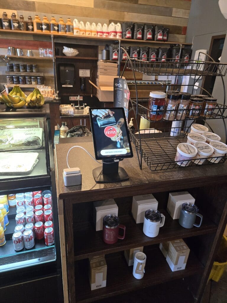 Kiosk system installed at Sunrise Village coffee shop