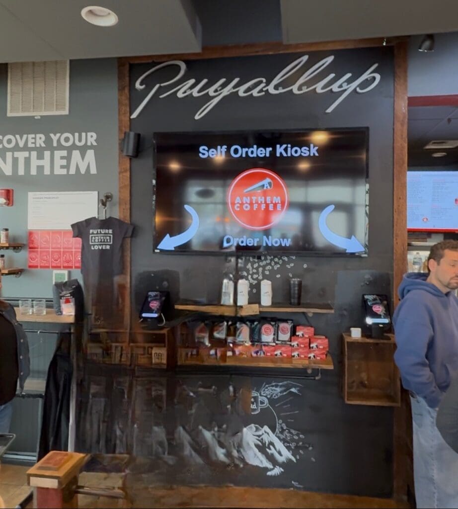 Custom TV display design with kiosk system set up and running