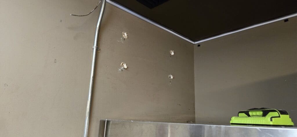 Cabinet network being mounted on-site in Old Town