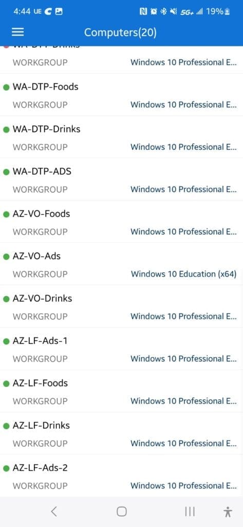 Endpoint Central screenshot showing device recovery status after CrowdStrike Windows BSOD outage